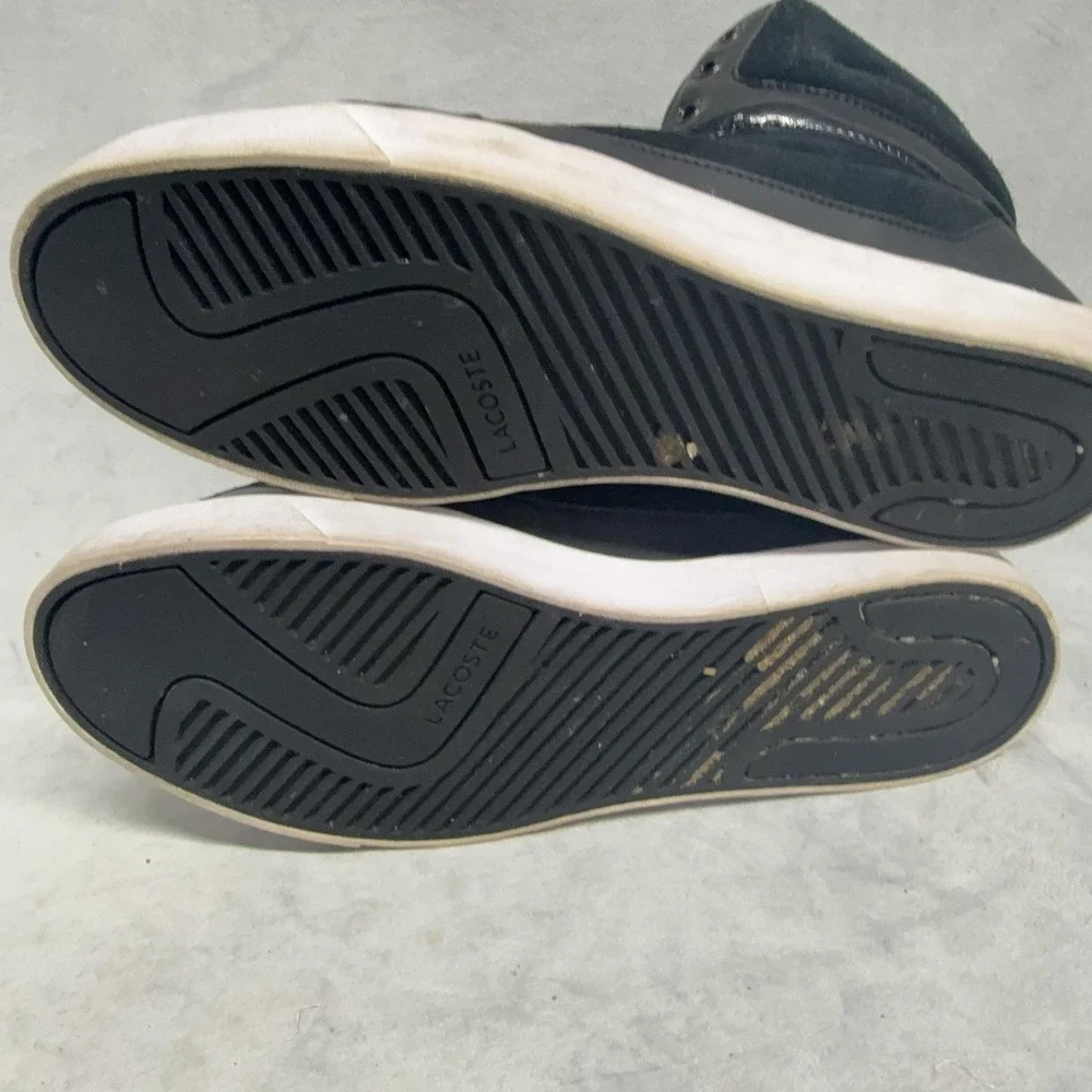 Lacoste Spectral LS SCM Shoes Mens Size 9.5 Black High Top Casual Sneakers